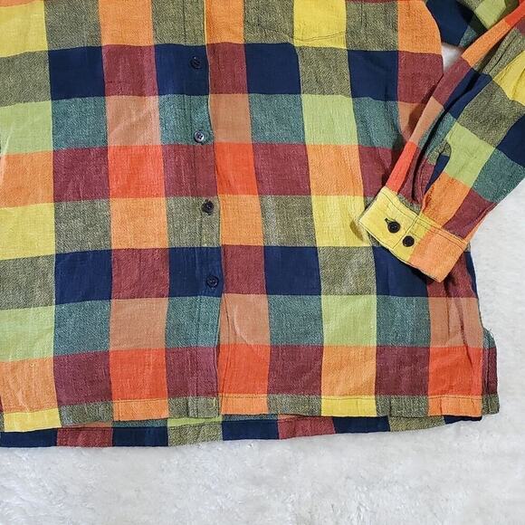 Reflections by Spiegel Colorful Plaid Long-Sleeved Button-Up Shirt, Size X-Large - Picture 3 of 6